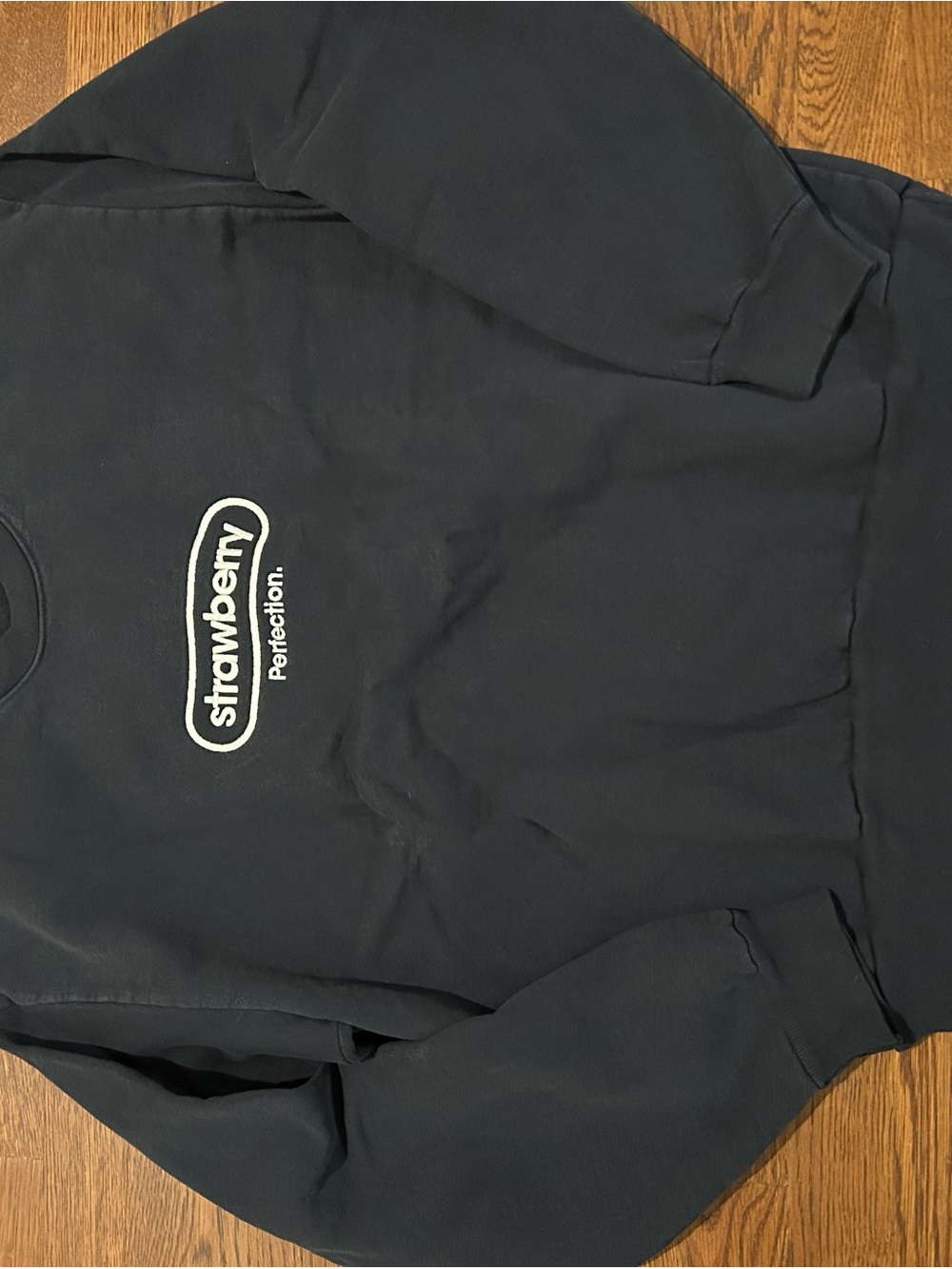 Strawberry Perfection Black Crewneck Sweatshirt